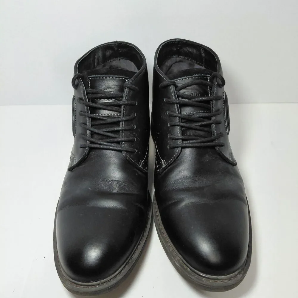 Arkbird Casual Sneaker Shoes Laceup Leather Chukka Boots Black Men's Size 9
